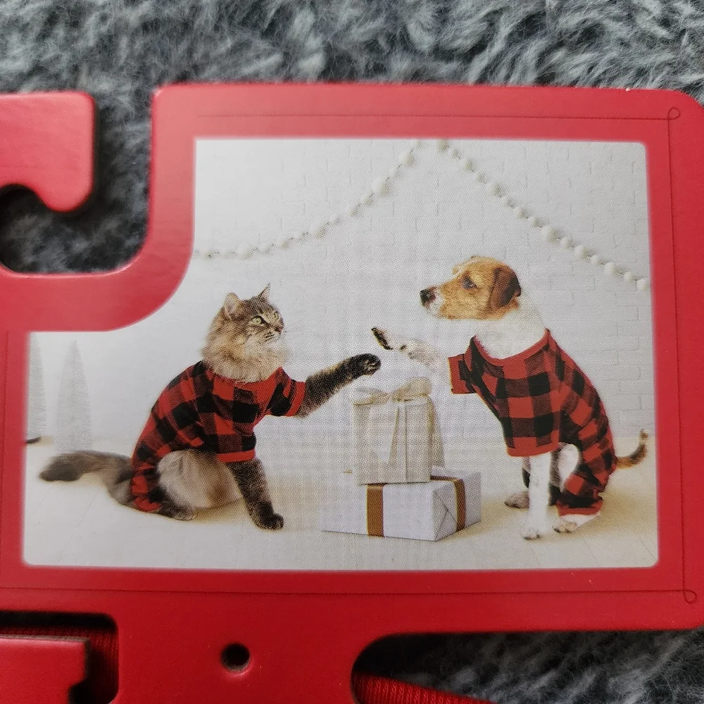XS Target Wondershop pet dog cat pajamas red & black plaid XS up to 10lbs